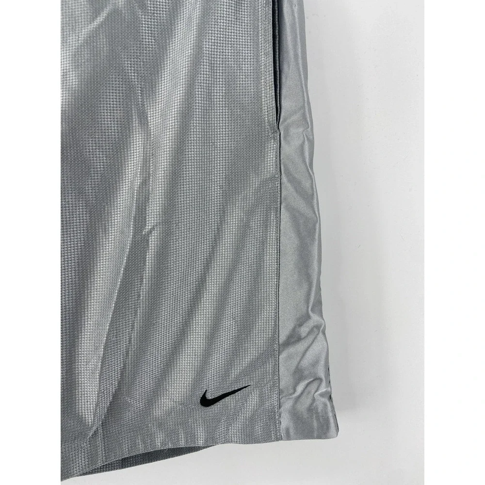 Y2K Nike Basketball Shorts Mens Medium‎ Silver Dazzle 9